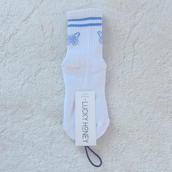Lucky Honey The Emmie Butterfly Grip Socks NWT - Picture 4 of 7